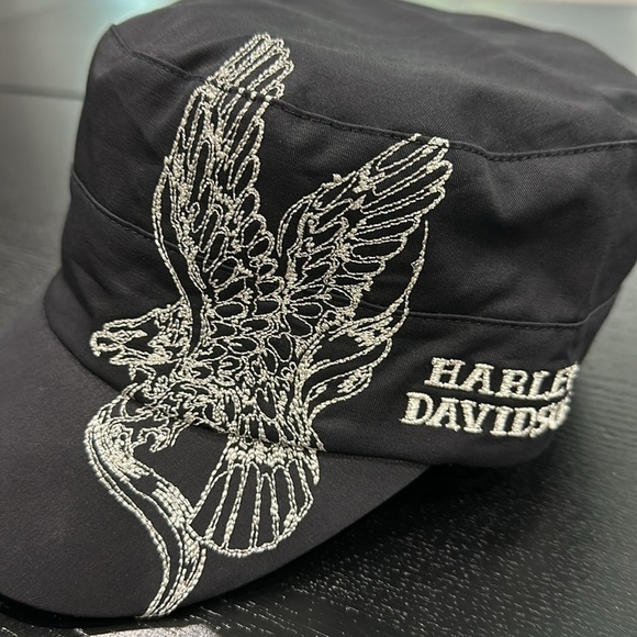 Harley-Davidson Embroidered Eagle Adjustable Painters Cap Hat - Picture 4 of 10